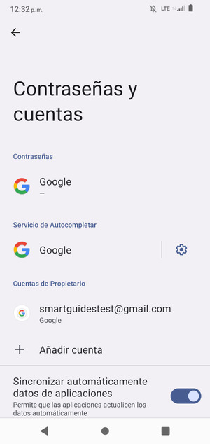 Seleccione su cuenta Google