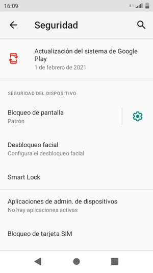 Para cambiar el PIN de la tarjeta SIM, desplácese y seleccione Bloqueo de tarjeta SIM