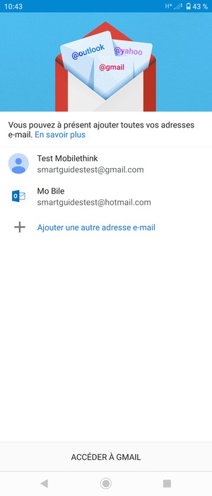 Sélectionnez ACCÉDER  À GMAIL