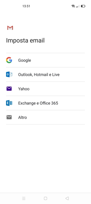 Seleziona Outlook, Hotmail e Live
