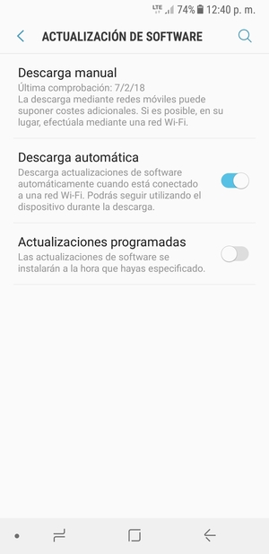 Seleccione Descarga manual