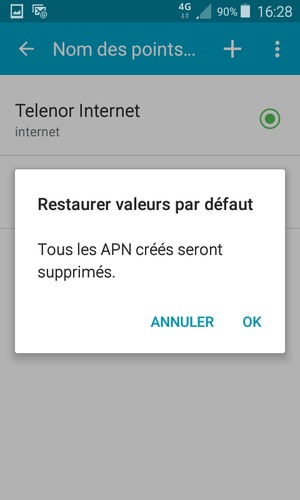 Sélectionnez OK