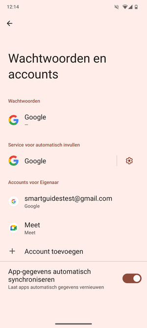 Selecteer uw Google-account