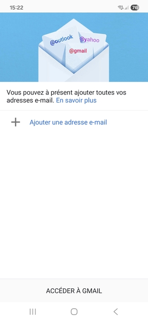 Sélectionnez Ajouter une adresse e-mail