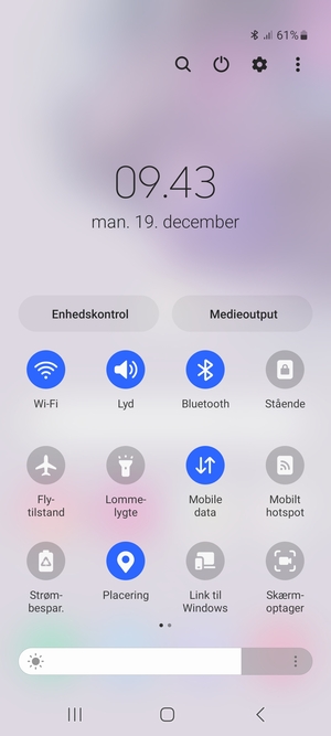 Slå Wi-Fi og Bluetooth fra