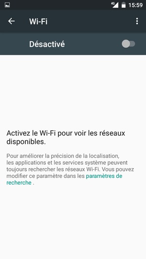 Activer le Wi-Fi