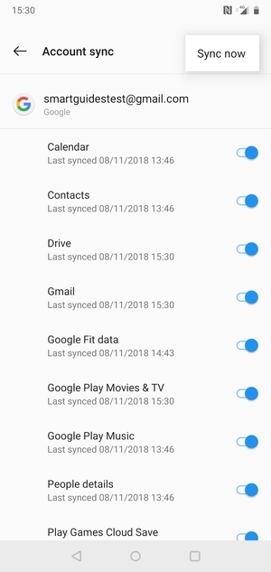 Select Sync now
