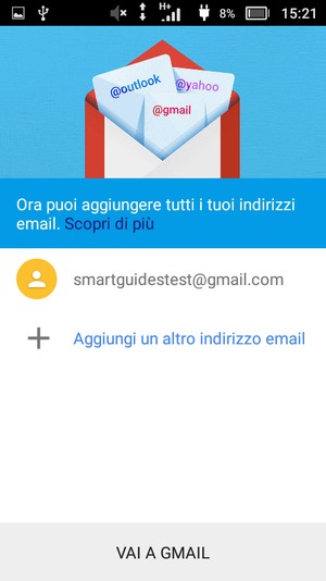 Seleziona VAI A GMAIL