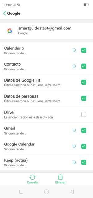 Su información será sincronizada