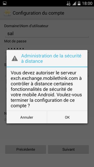 Sélectionnez OK