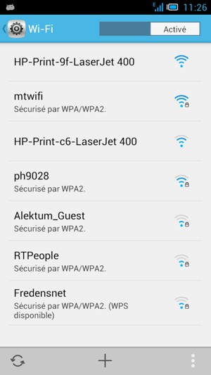 Sélectionnez le réseau sans fil auquel vous souhaitez vous connecter