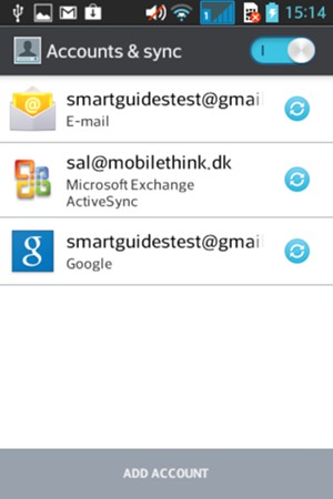 Select your Google account