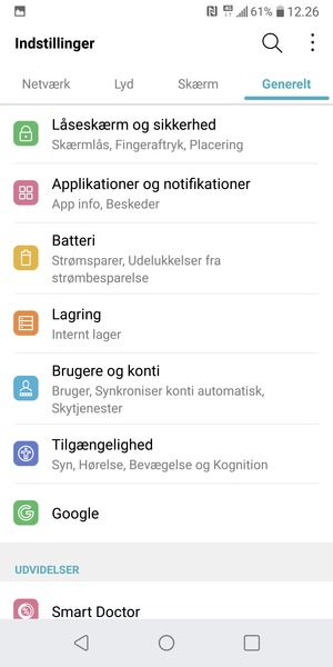 Vælg Brugere og konti