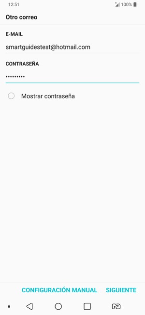 Introduzca su Dirección de correo electrónico y Contraseña. Seleccione SIGUIENTE