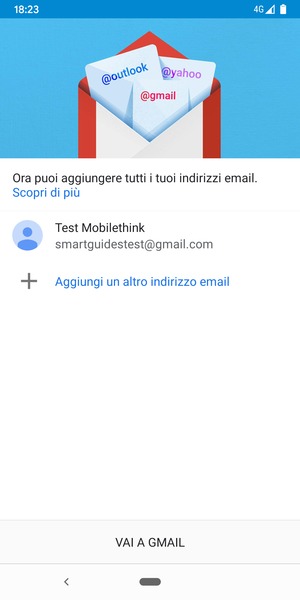 Seleziona VAI A GMAIL