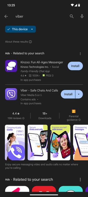 Select the app