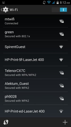 You are now connected to the Wi-Fi network
