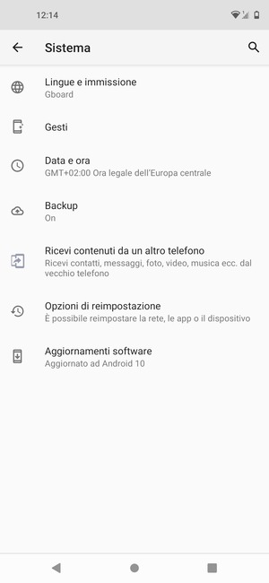 Seleziona Aggiornamenti software
