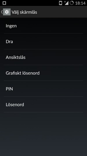 Välj Grafiskt lösenord