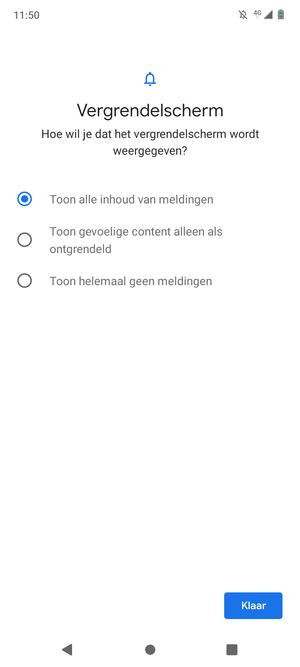 Selecteer uw voorkeursoptie en selecteer Klaar