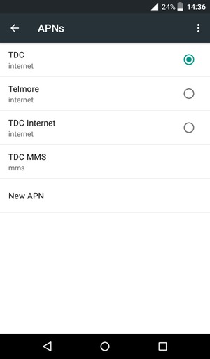 Select the Menu button