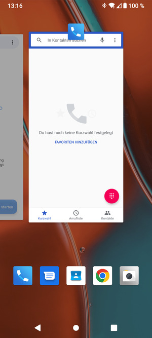 Apps nach oben streifen, um sie zu schliessen