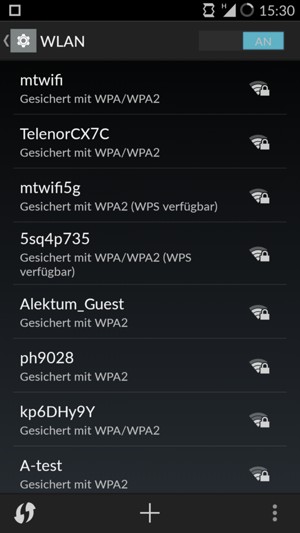 Wählen Sie das Wireless-Netzwerk, zu dem Sie eine Verbindung herstellen möchten
