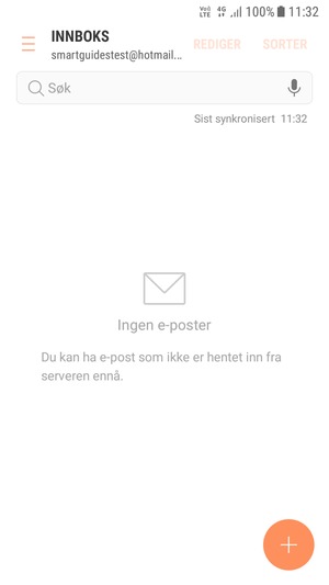 Hotmail er klar til bruk