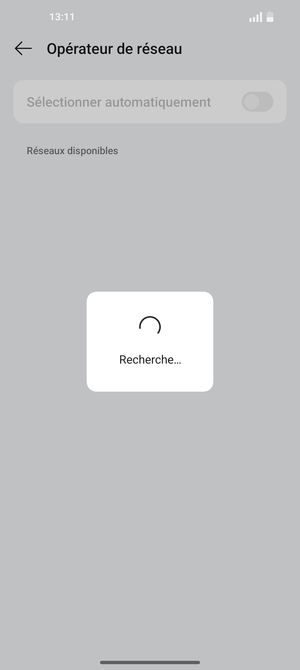 Veuillez attendre la fin de la recherche
