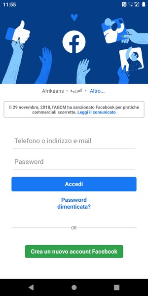 L'app è pronta per l'uso
