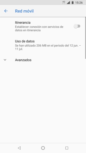 Para cambiar la red en caso de problemas de conectividad, seleccione Avanzados