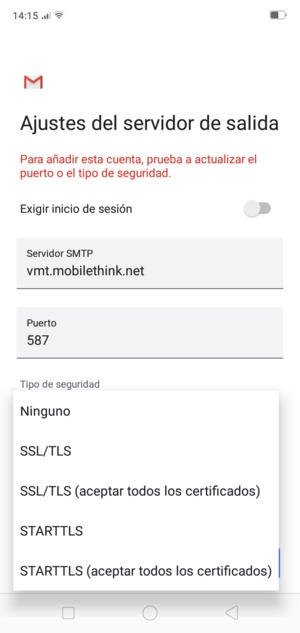 Seleccione Ninguno