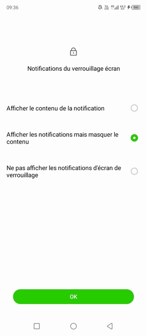 Sélectionnez votre option préférée et sélectionnez OK