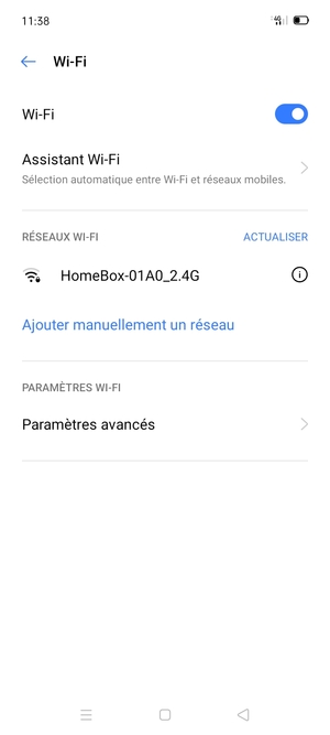 Sélectionnez le réseau sans fil auquel vous souhaitez vous connecter