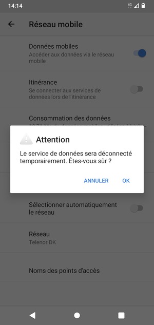 Sélectionnez OK