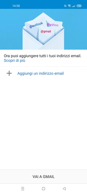 Seleziona Aggiungi un indirizzo email