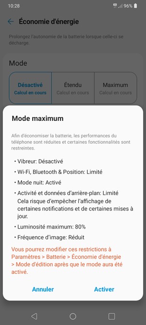 Sélectionnez Activer