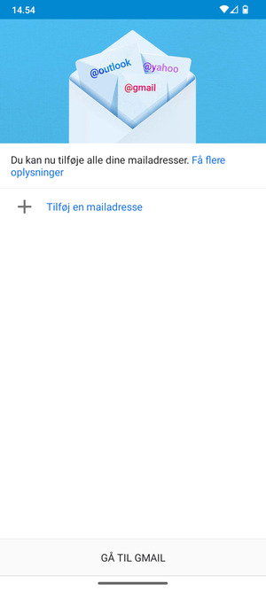 Vælg Tilføj en mailadresse