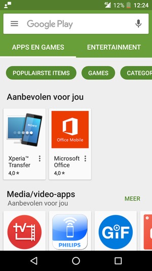 Selecteer de zoekbalk