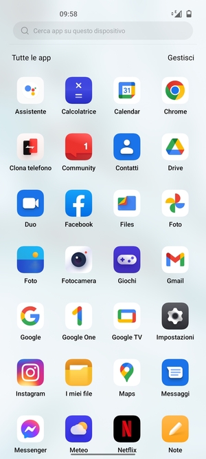 Seleziona Impostazioni