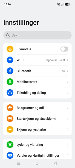 Velg Mobilnettverk