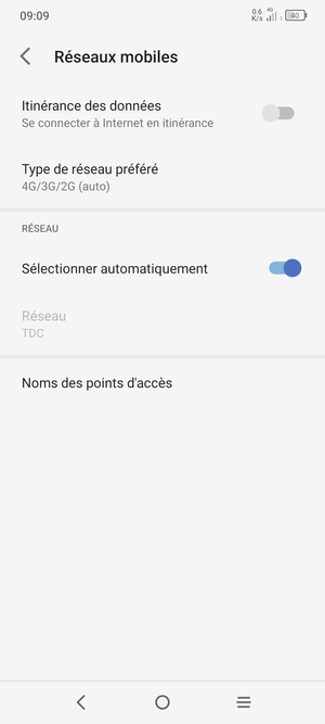 Sélectionnez Noms des points d'accès