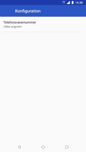 Vælg Telefonsvarernummer