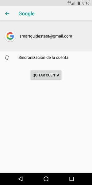 Seleccione Sincronización de la cuenta