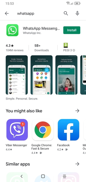 Select the app