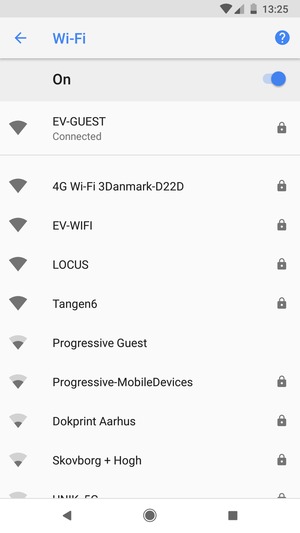 You are now connected to the Wi-Fi network