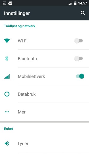 Velg Wi-Fi