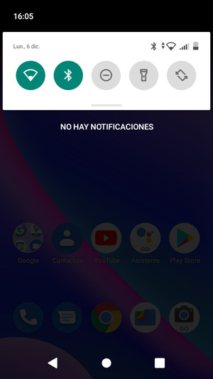 Deslice hacia abajo el menú superior de nuevo