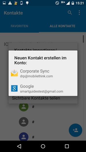 Wählen Sie Ihr Google Konto