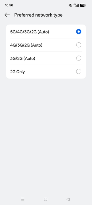 Select your preferred option